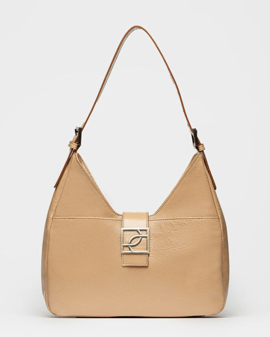 Bolso Signature en cuero charol