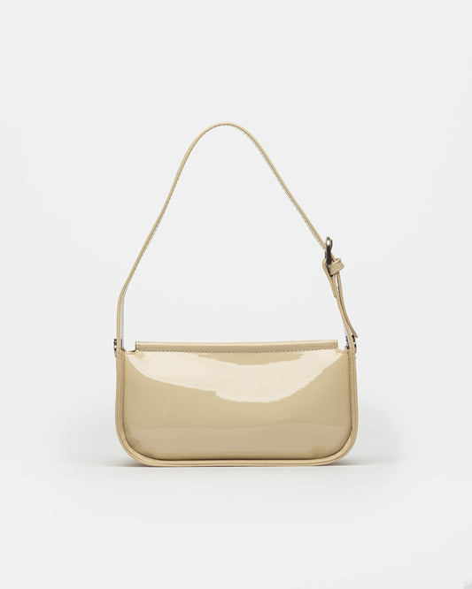 CARTERA AL HOMBRO LEAF EN EFECTO CUERO CHAROL