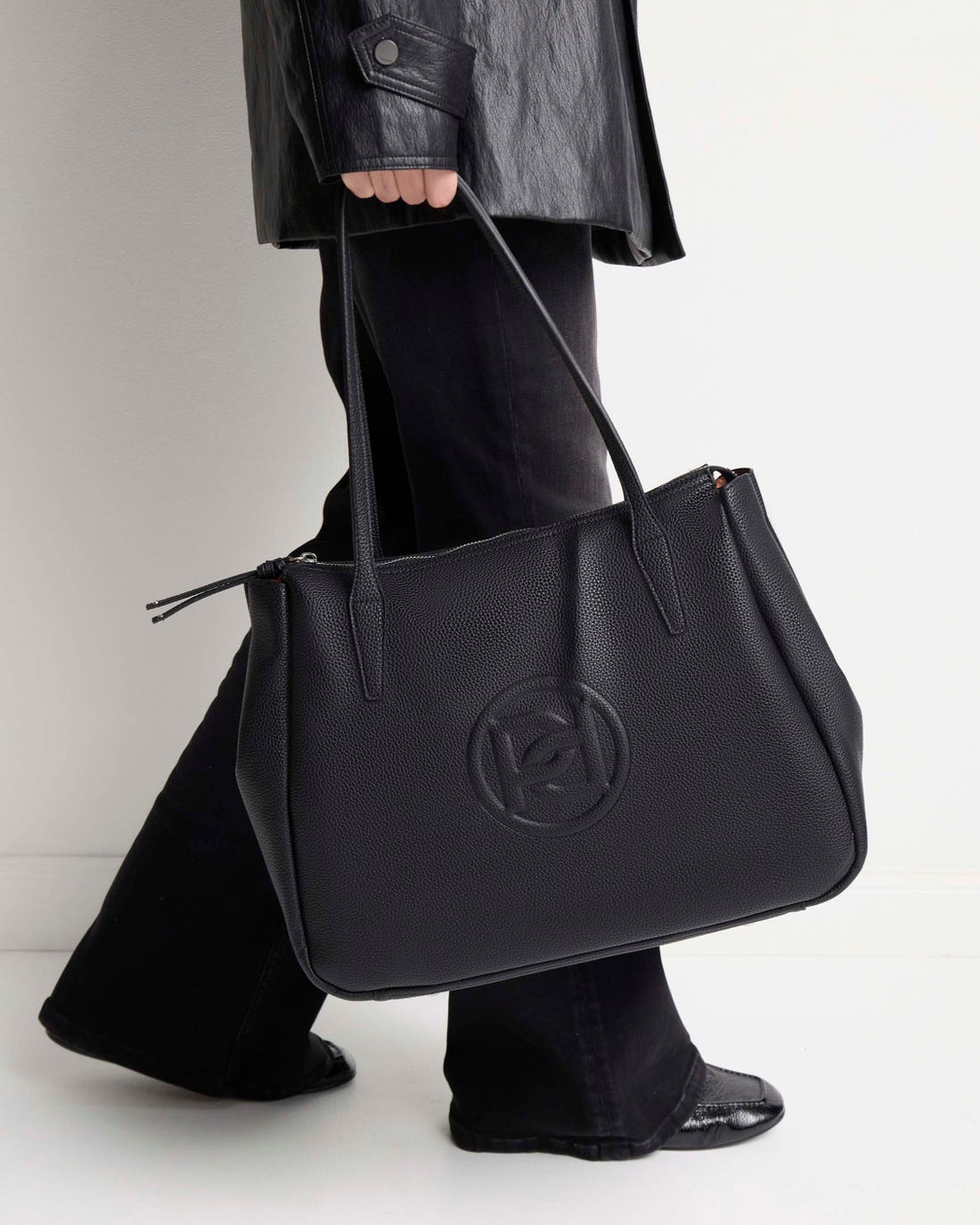 Bolso Sign en efecto cuero